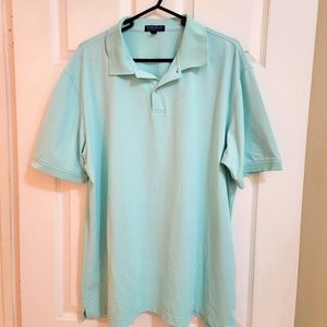 Peter Millar Polyester XL Light Teal Performance Polo